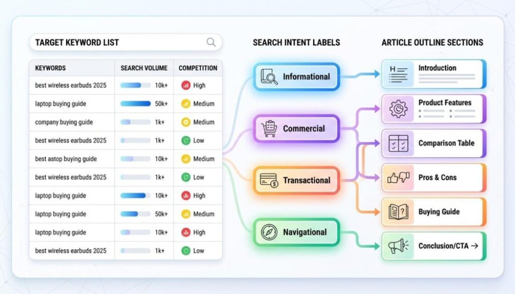 Types of search intent in SEO