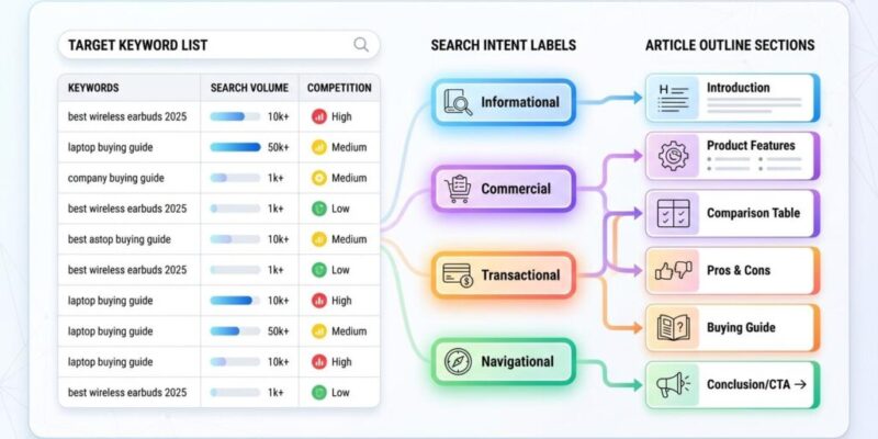 Types of search intent in SEO